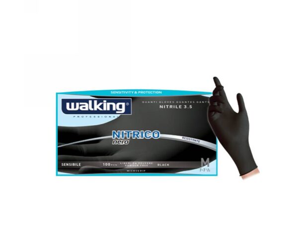 GUANTI NITRILE NERO    100 PZ/CF TG. M
